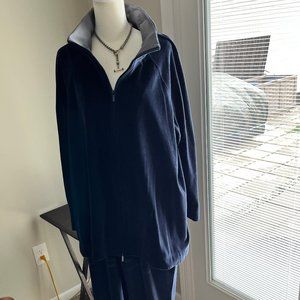 Lafayette 148 navy/gray sweatsuit